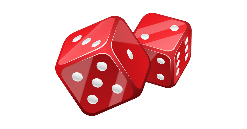 Dice icons representing probability in daily life.