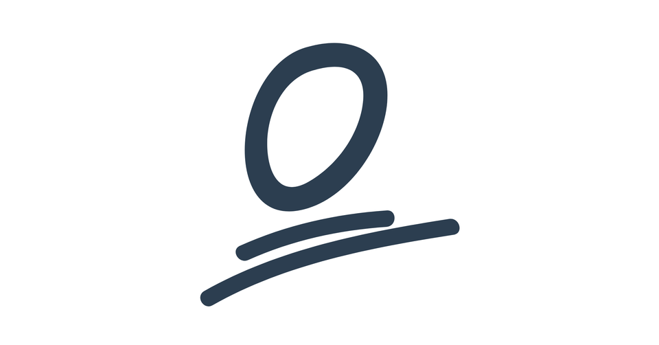 Minimalist circle representing zero as a human invention.